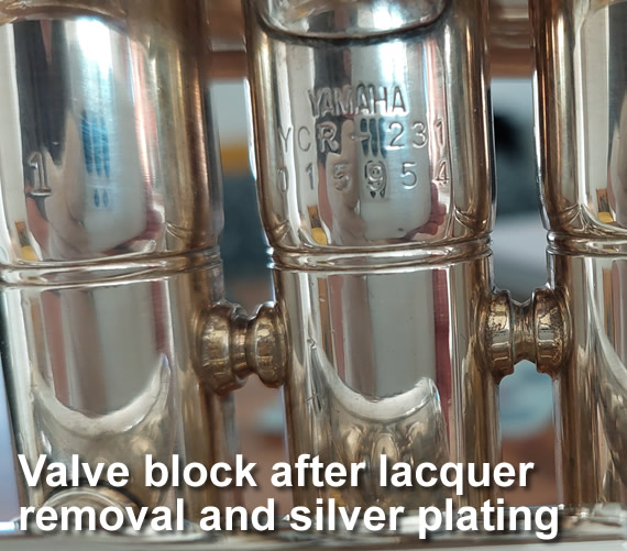 cornet repairs silver plating